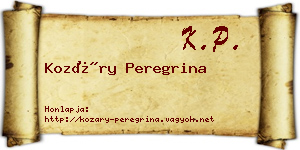 Kozáry Peregrina névjegykártya